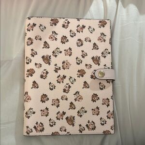 Coach Floral Pink and Brown Notebook Cover